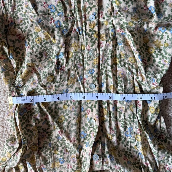 Zara Midi Floral Shirt Dress Small - Picture 4 of 8